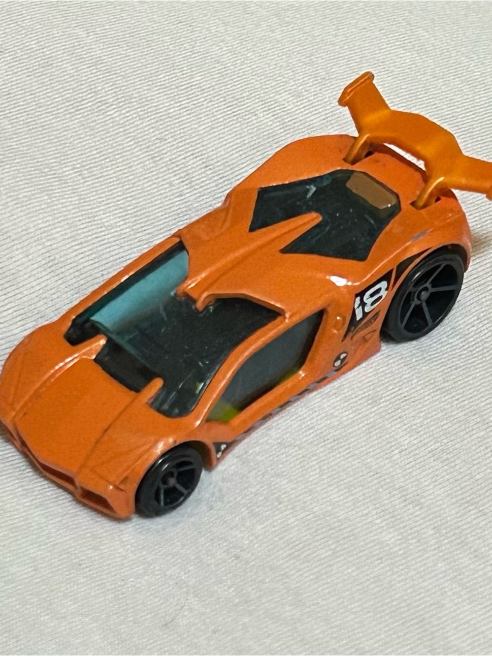 Hot Wheels Super Volt Orange #18 HW Glow Wheels Loose